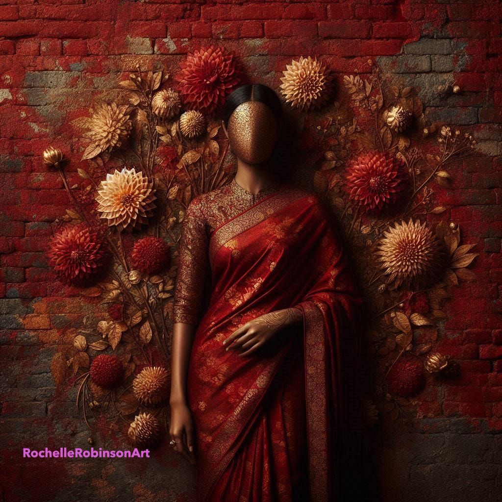 A Woman Wearing a Sari