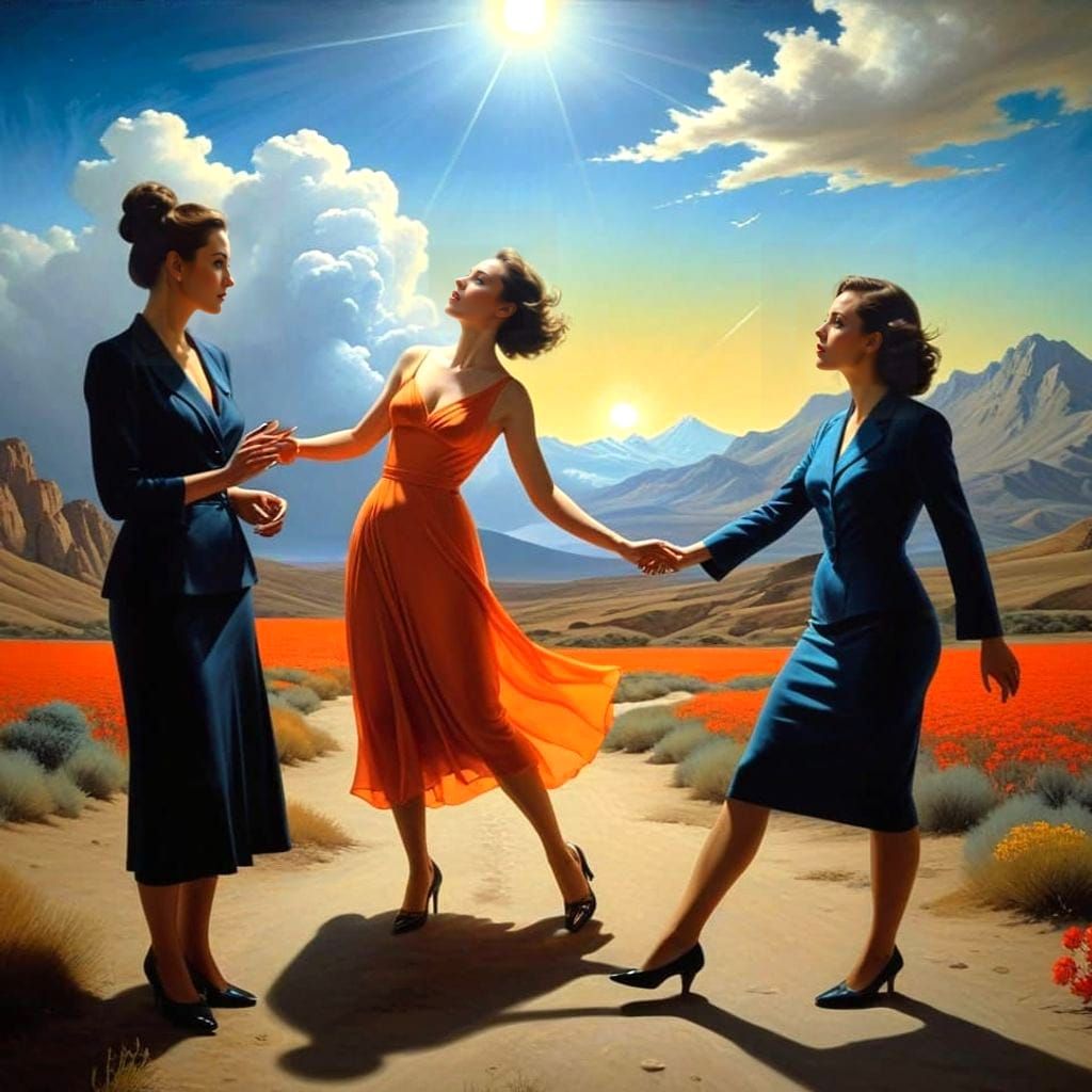 Surreal Conversation Between Charismatic Ladies