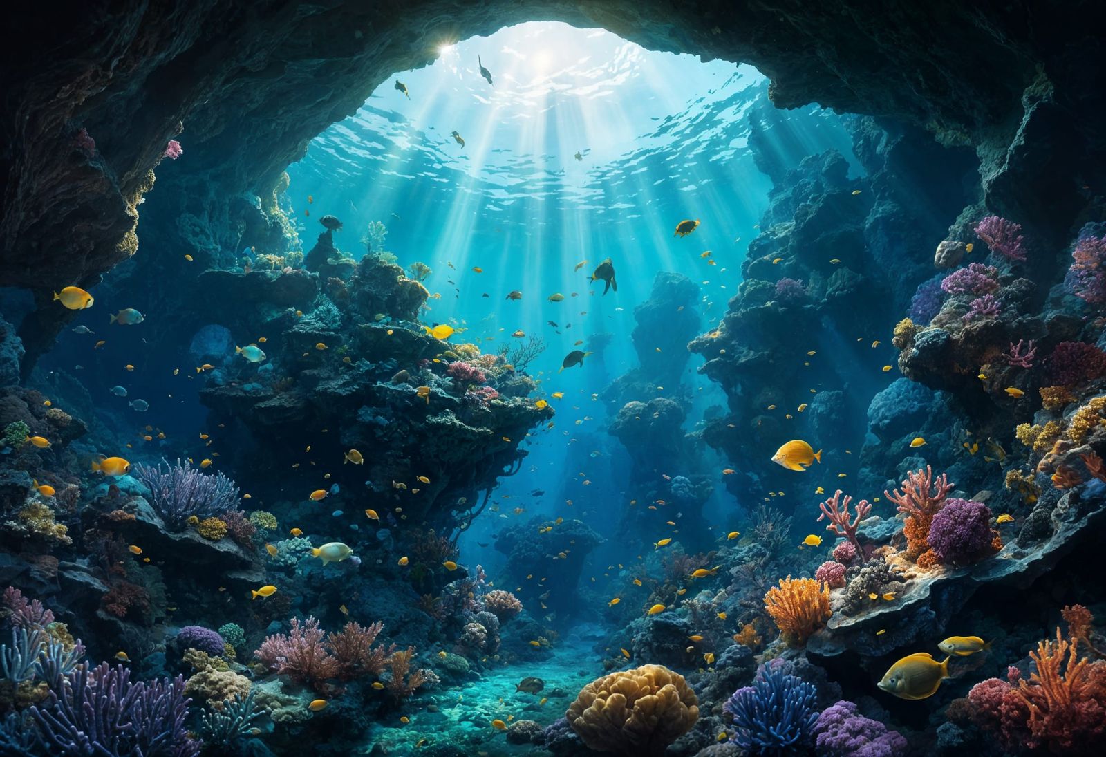 Underwater cave  by @Erin Wilkins