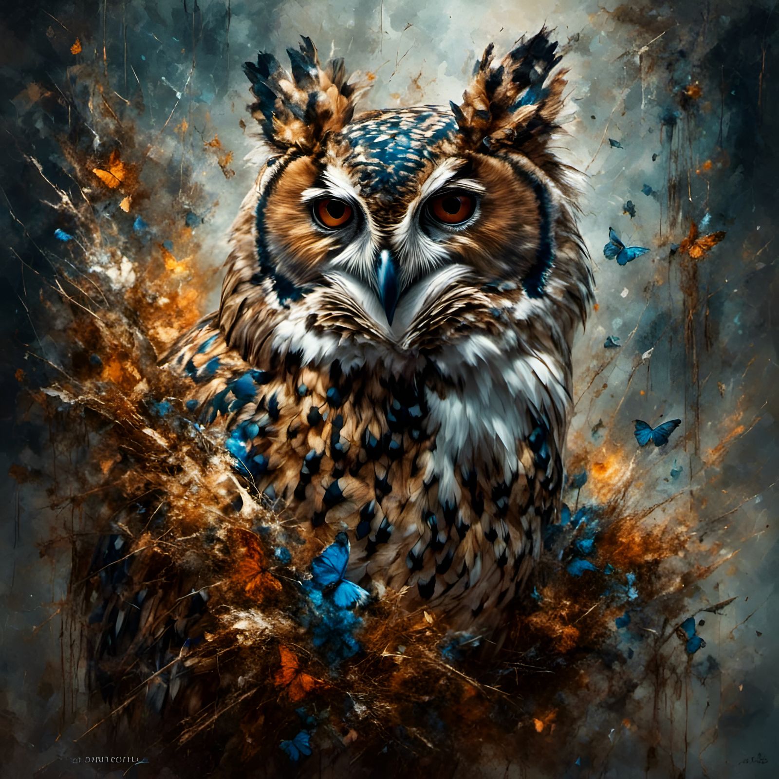 Snowfall Over a Dark Menagerie