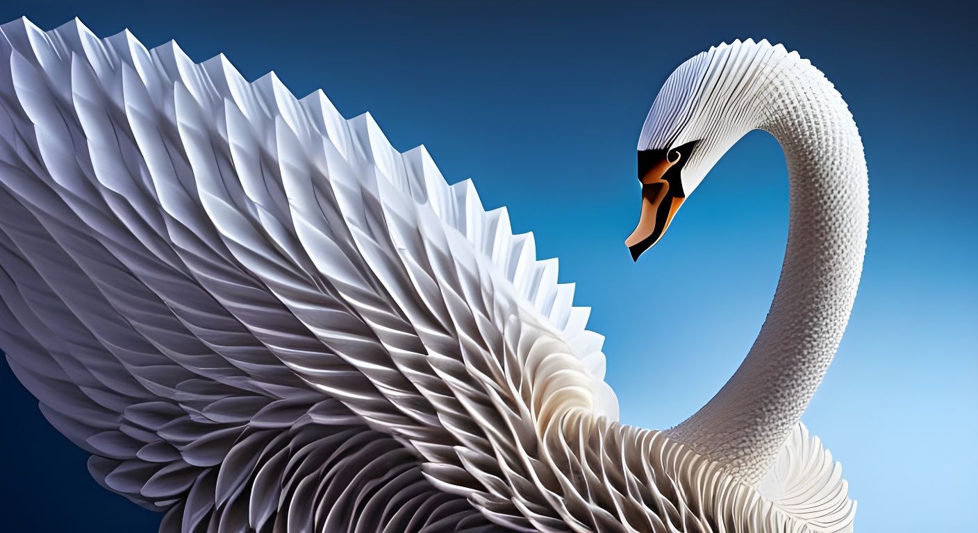 Origami Swan  by @MelanieL