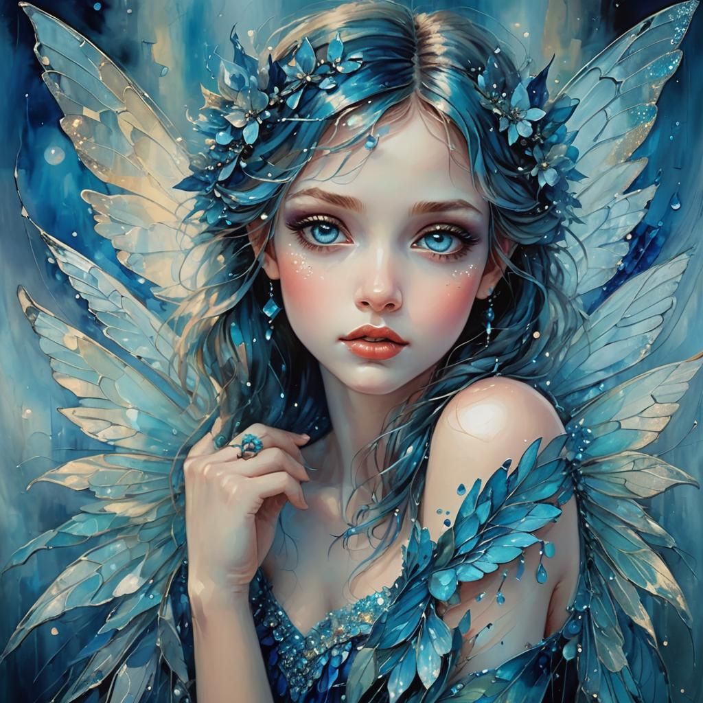 Blue fairy - AI Generated Artwork - NightCafe Creator