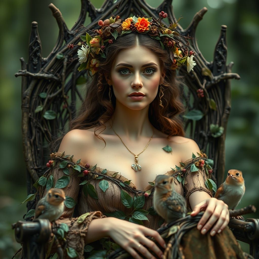 A portrait of a forest queen