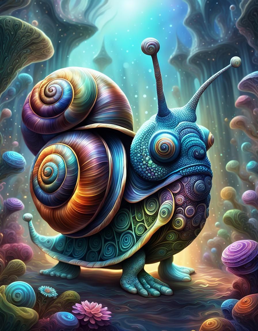 Alien snail - AI Generated Artwork - NightCafe Creator