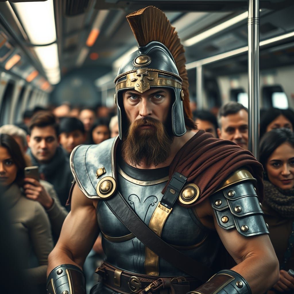 Leonidas returns home from work  by @Wilk
