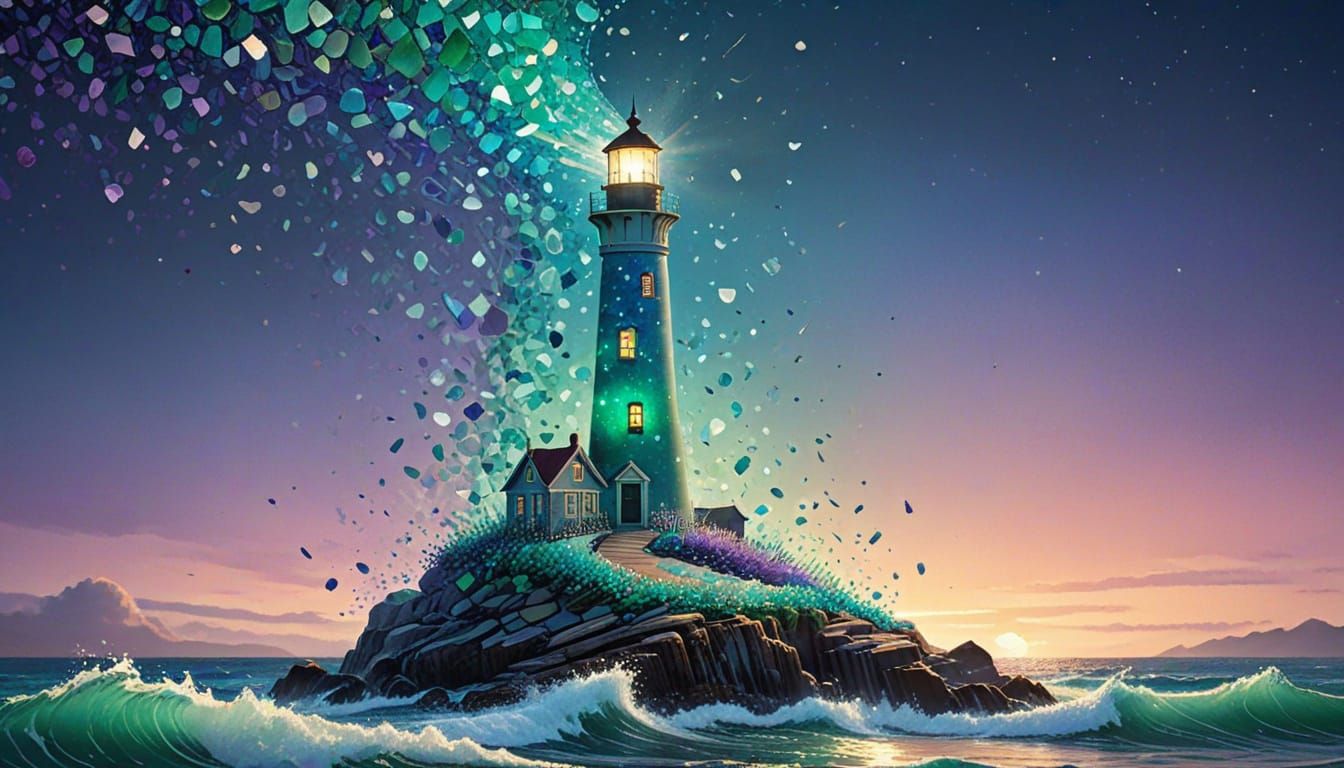 The Shattered Sea Glass Tower