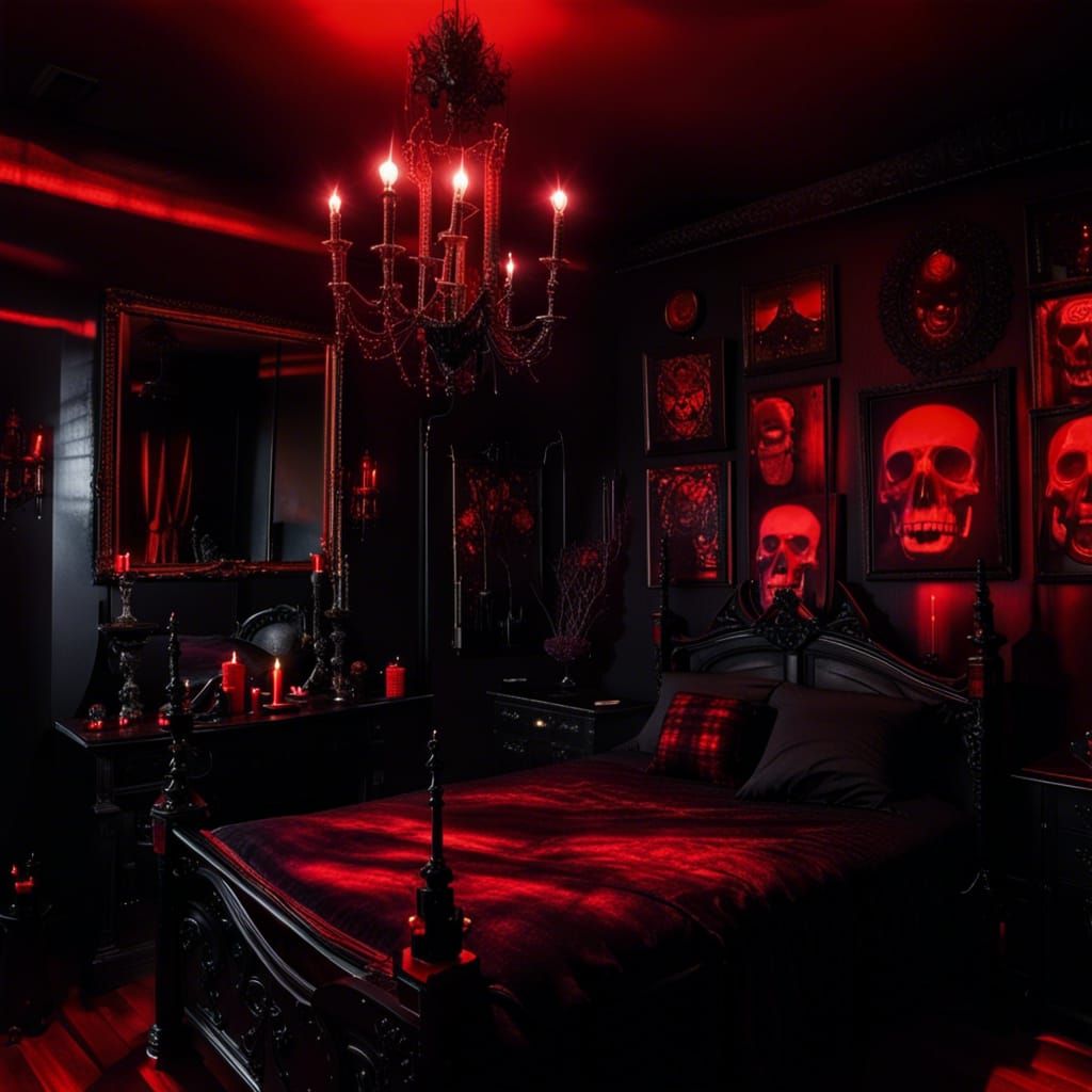 Creepy Bedroom - AI Generated Artwork - NightCafe Creator