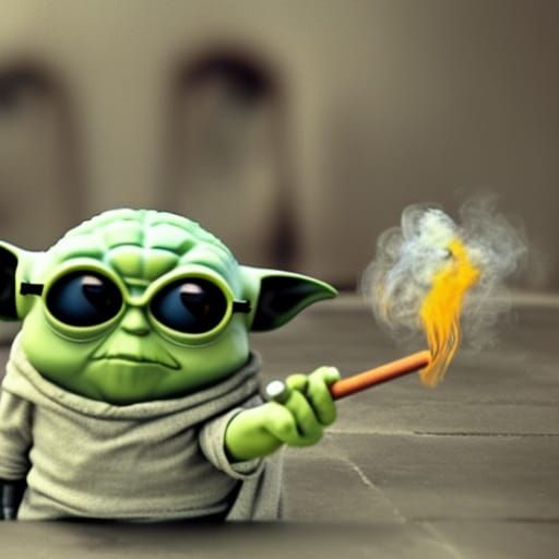 yoda and minions smoking weed