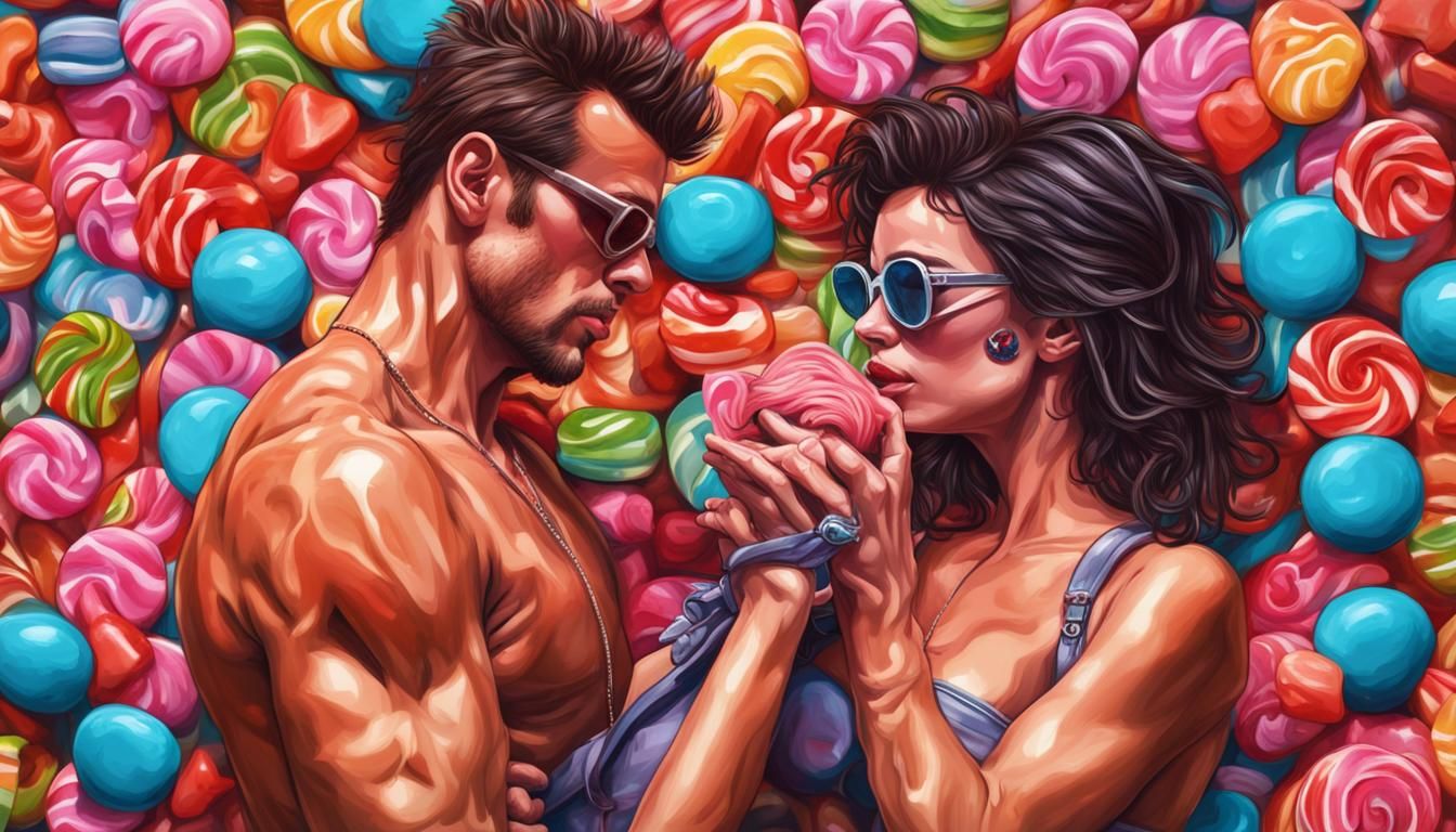 Tyler Durden and Marla Singer making love while the world bu...