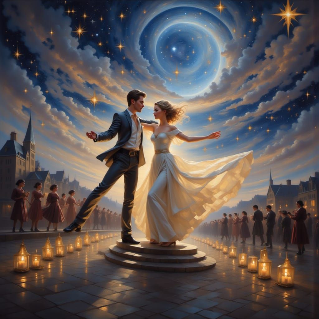 Dancing from the echoes we make forever in this star parade <lora:Adriana Love Painter:1.0>