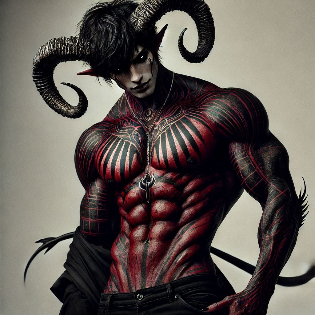 Realistic anime demon
