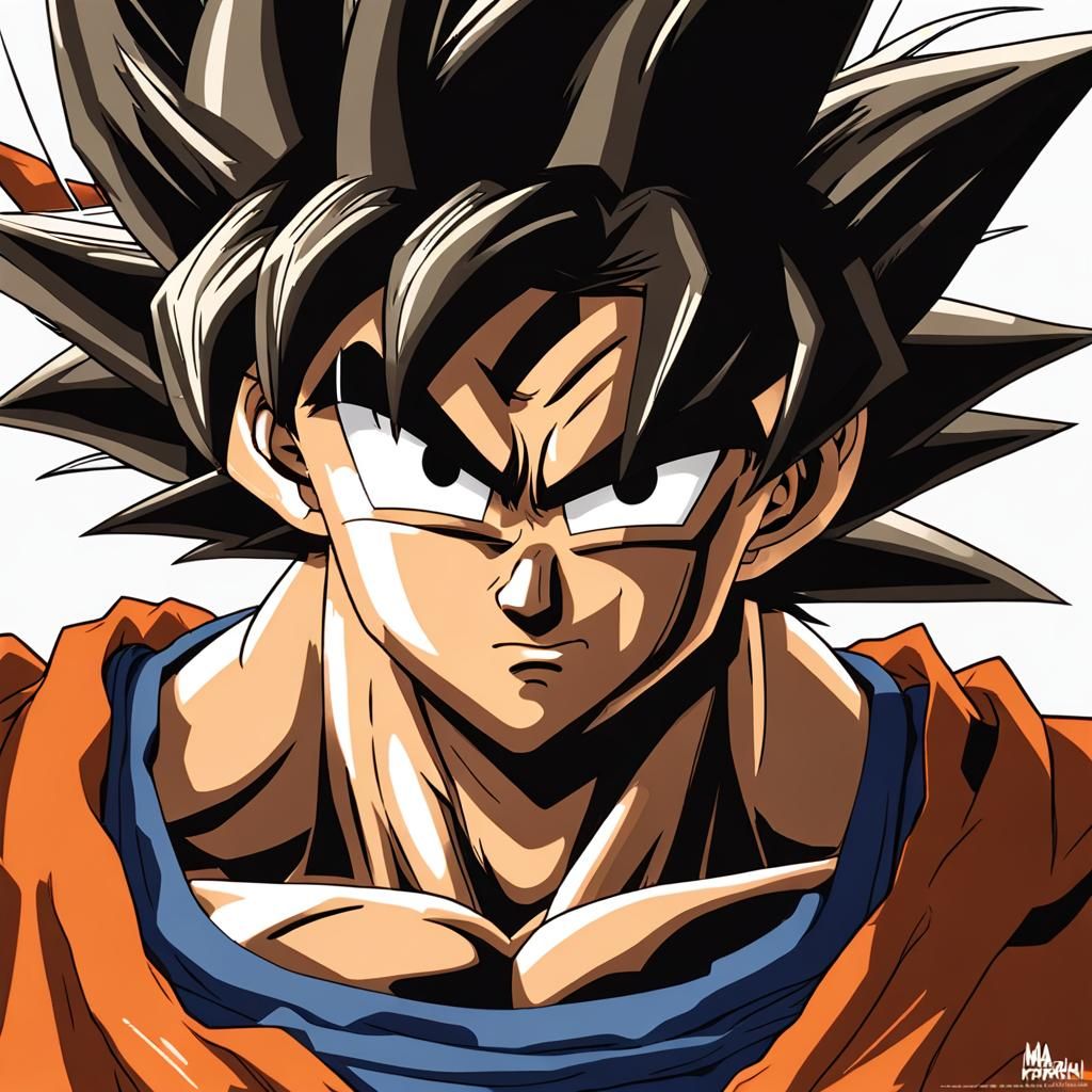 portrait_Son Goku_faceup)(dragon ball) 2 - AI Generated Artwork ...