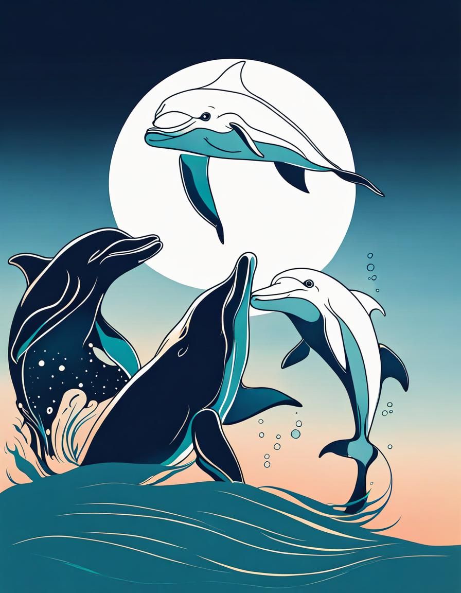 dolphins playing