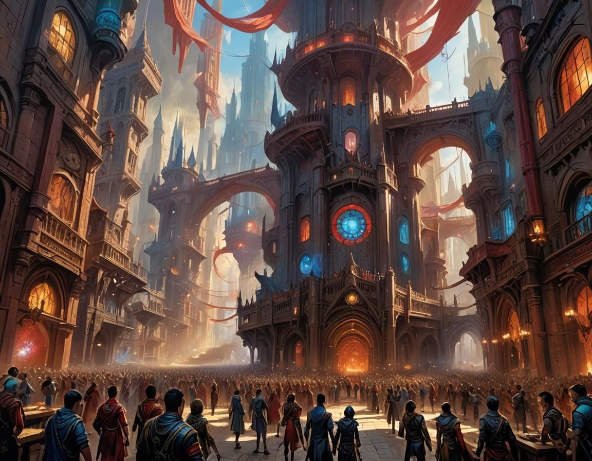 Precinct Five, Ravnica - AI Generated Artwork - NightCafe Creator