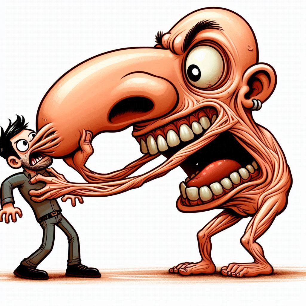 When your nose eats your face