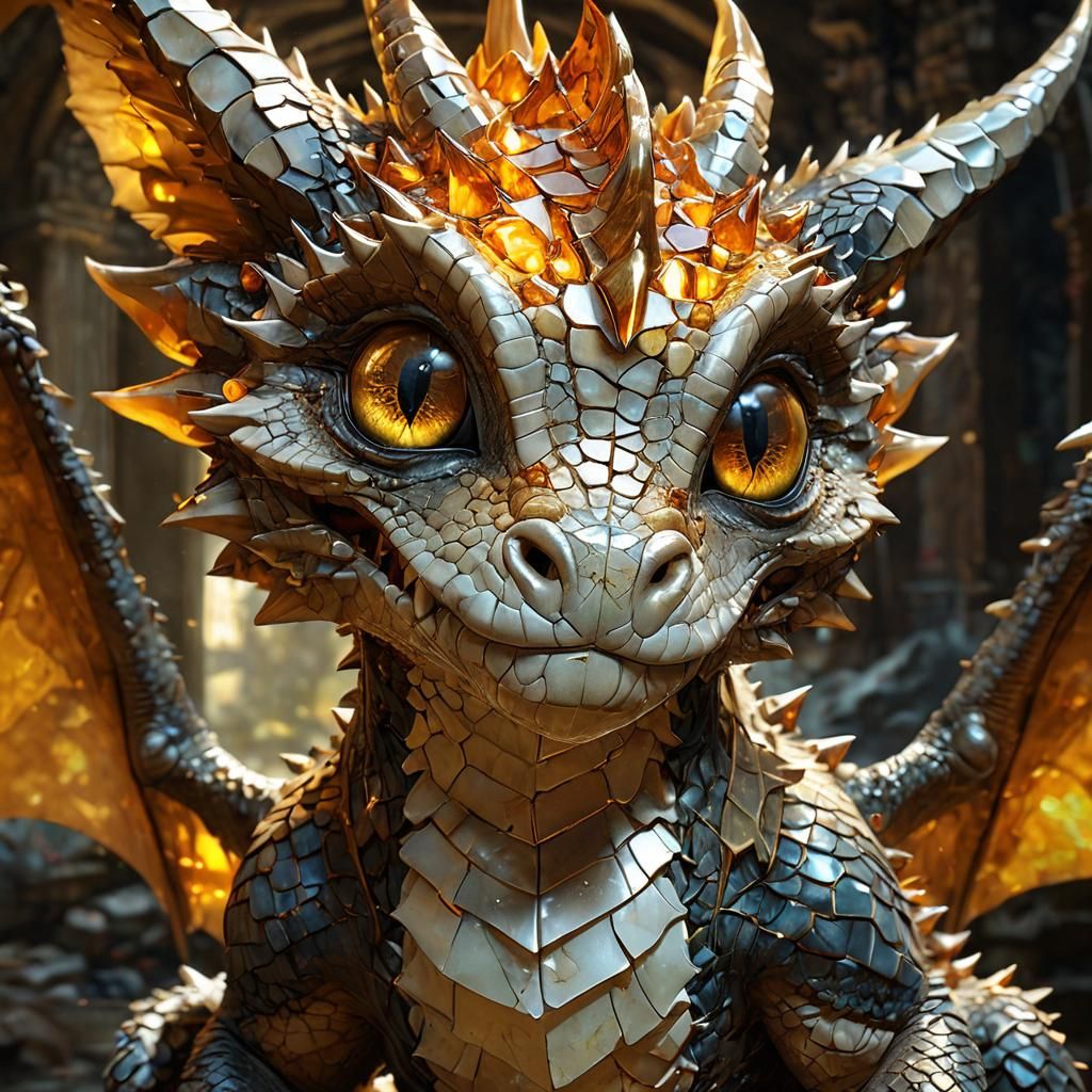 amber dragon  by @Inspirationer