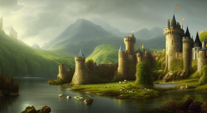 Scottish Castle 3 - AI Generated Artwork - NightCafe Creator