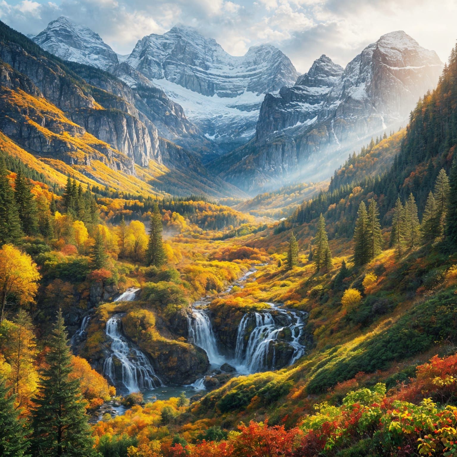 Beautiful landscape with the colors of autumn