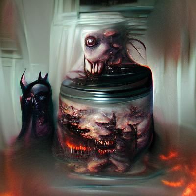 Jar containing nightmares and hell