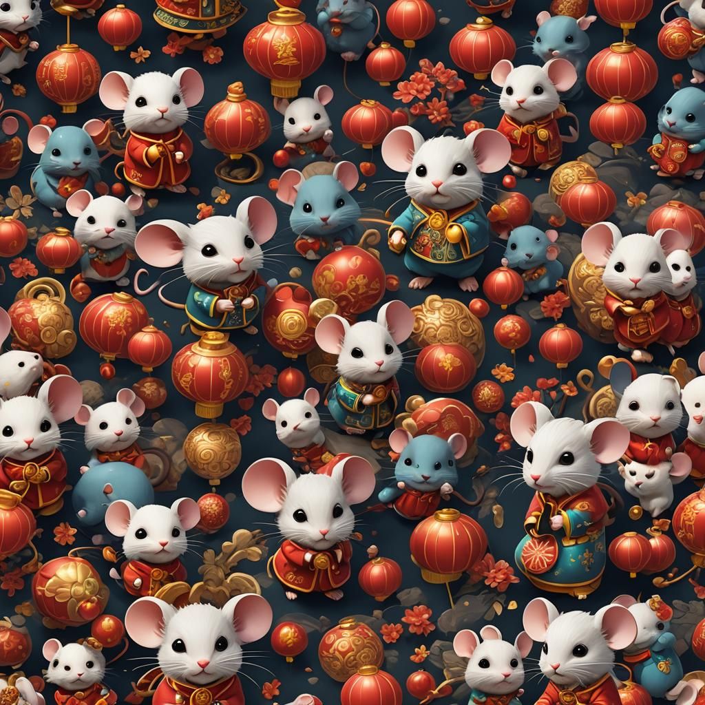 chinese new year cute mouse
