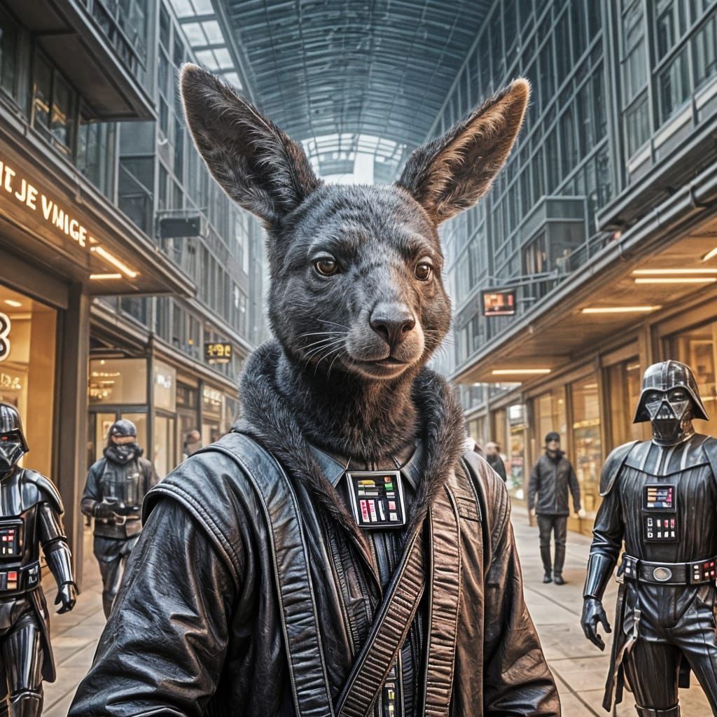 The kangaroo hybrid should be wearing a Darth Vader mask