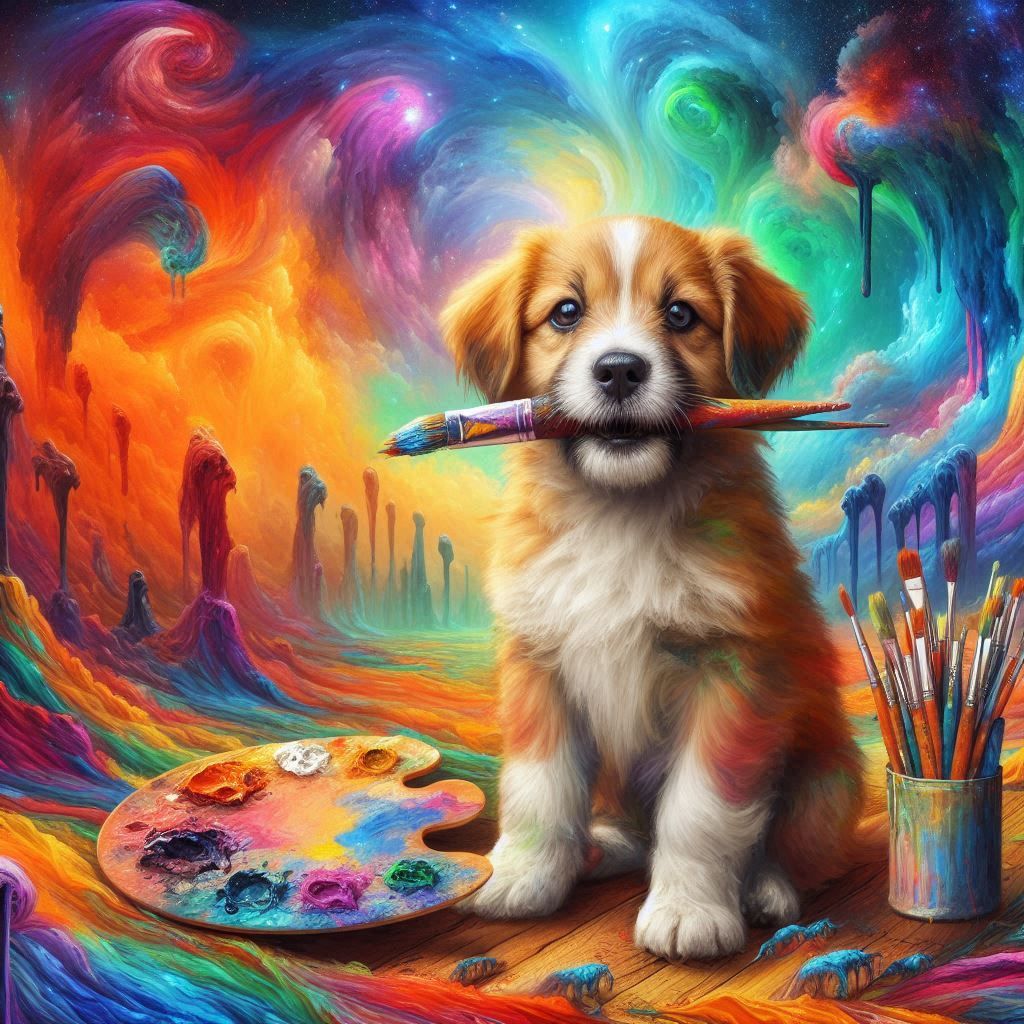 Artist's dog