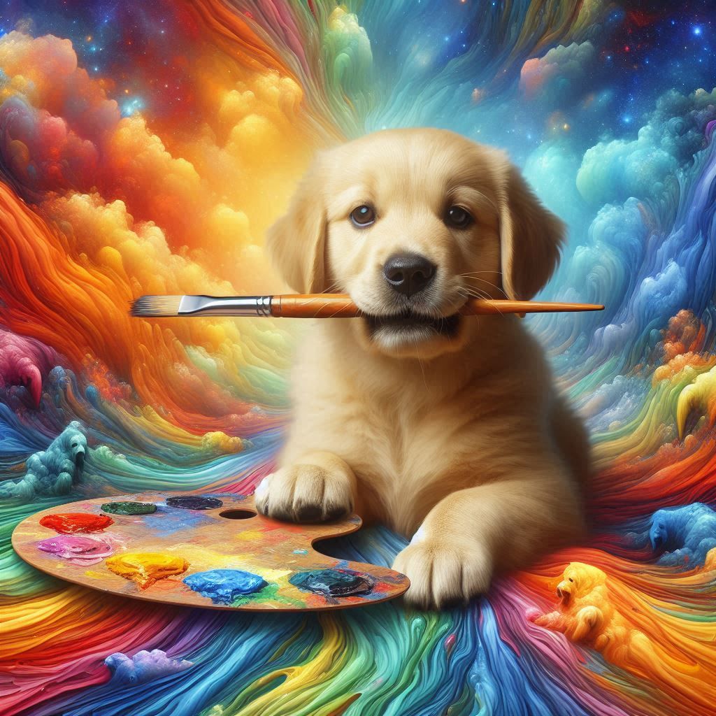 Artist's dog