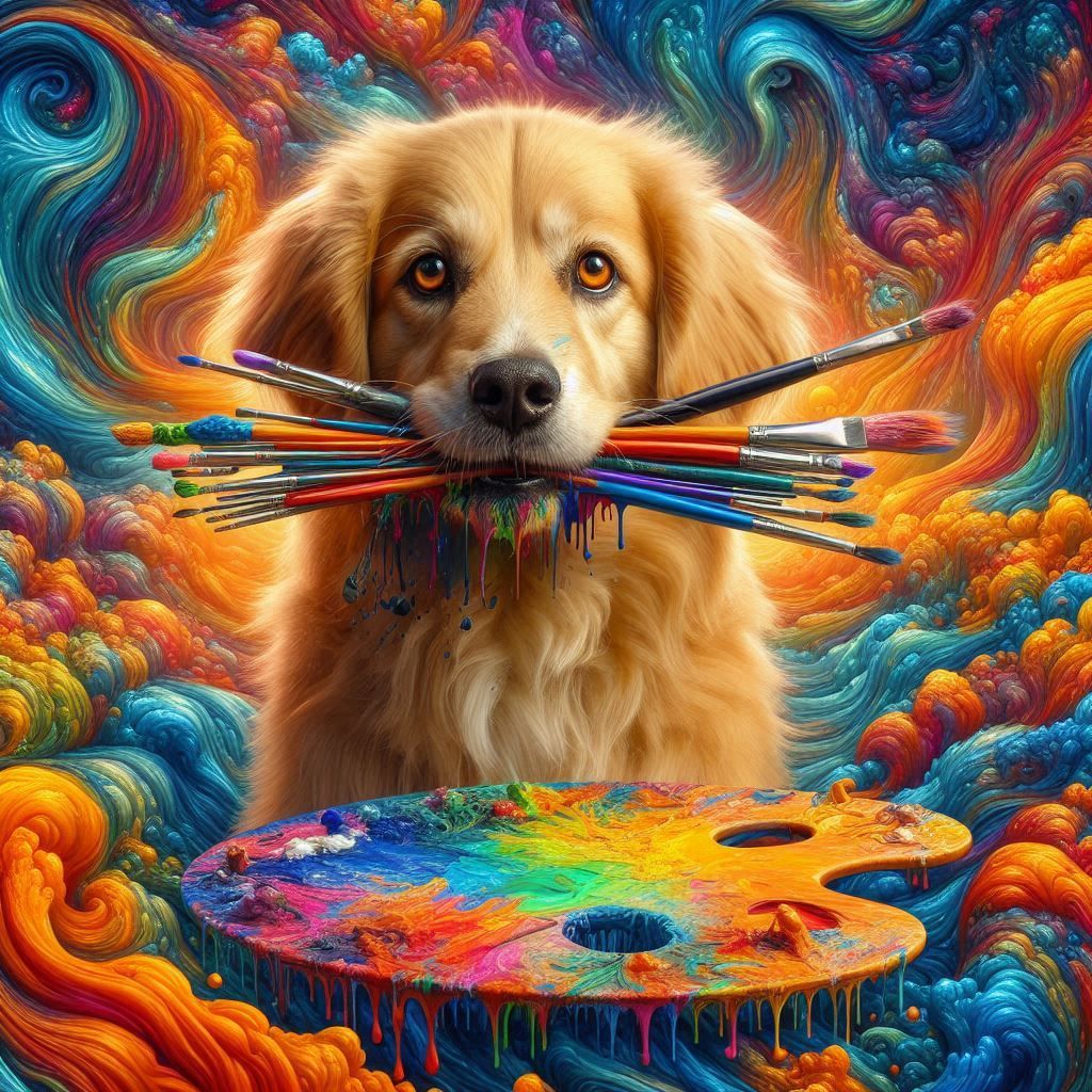 Artist's dog