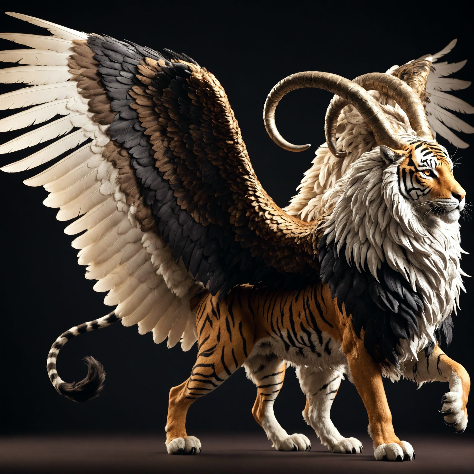 Tigole - Tiger, Goat, Eagle  by @Lady_Argent