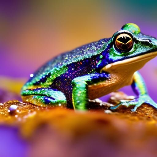 frog-frog-comet-meteor in space space fly behind a tail tail...