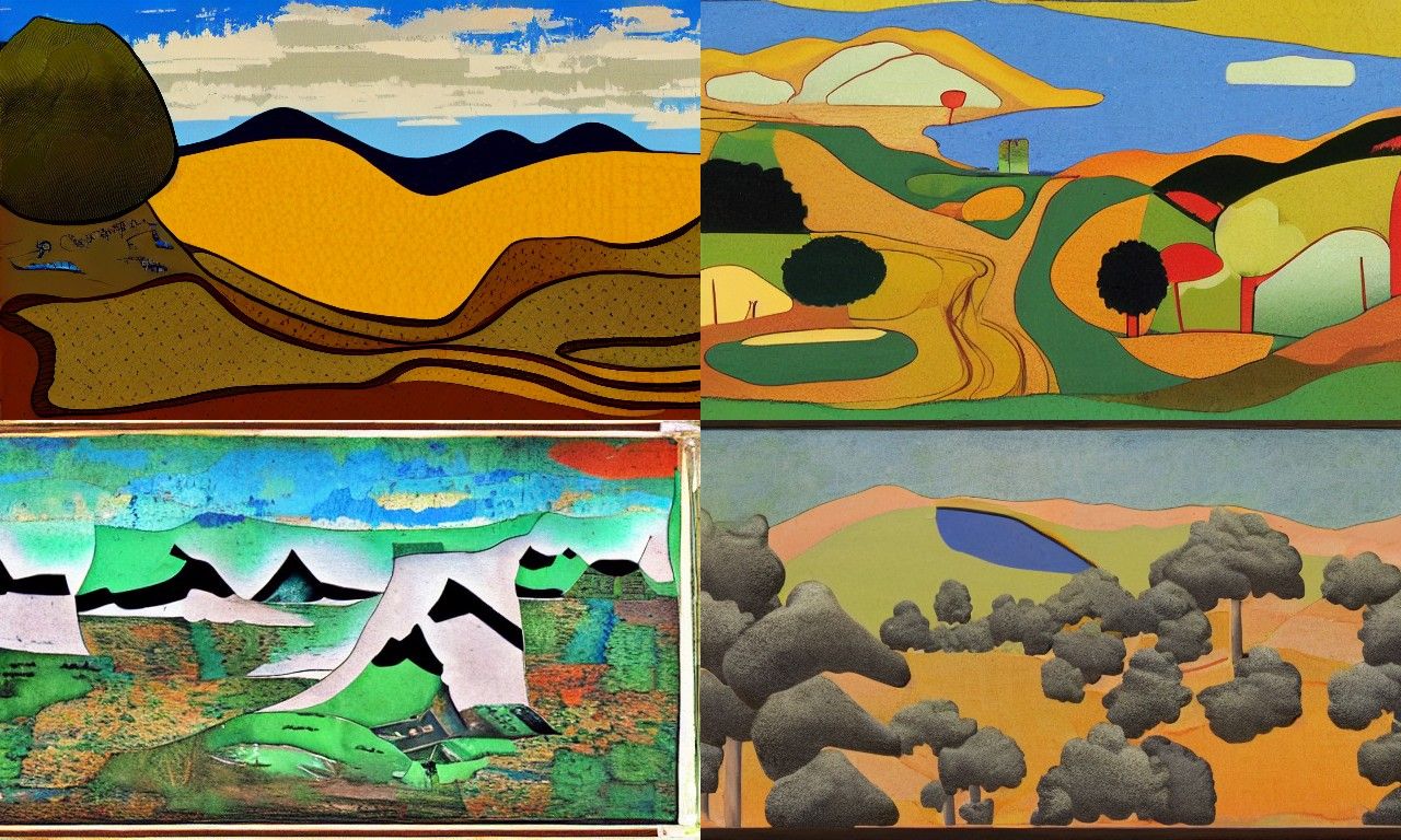 Landscape in the style of Neo-Dada