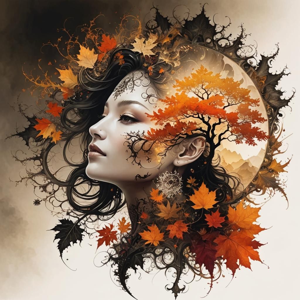 Autumn goddess 🍂🍁  by @Kalpine