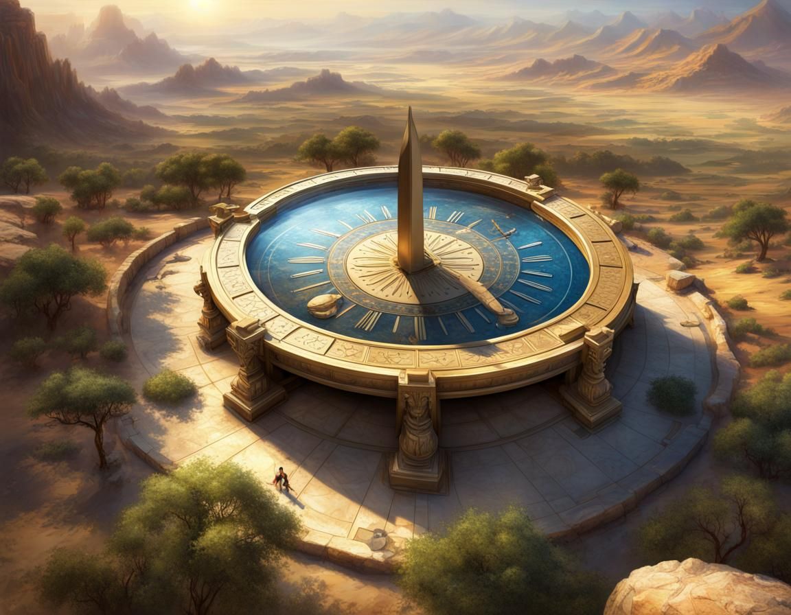 An Ancient Clock In Egypt Called A Sun Dial Which Was Amazing Ancient Technology Used To Tell The Time   by @Fridge magnet