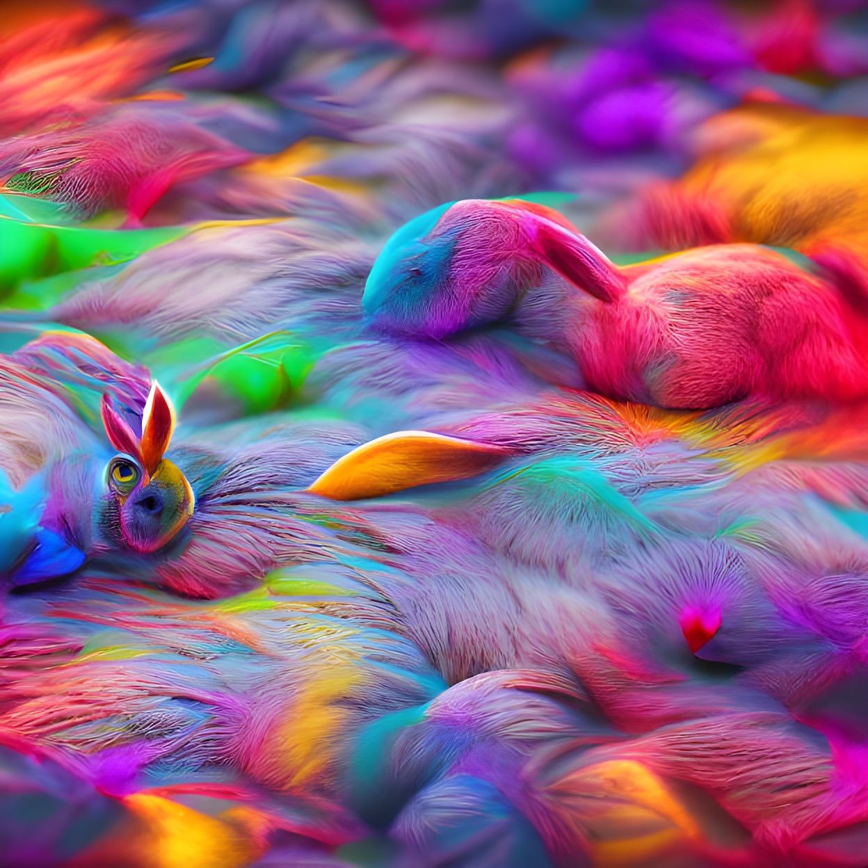 Bunny colourful