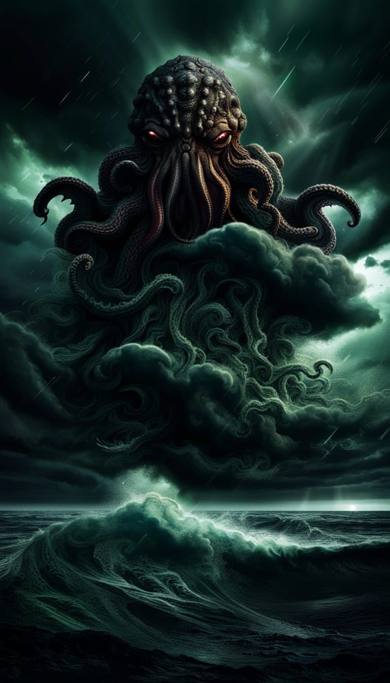 Cthulhu rising - AI Generated Artwork - NightCafe Creator