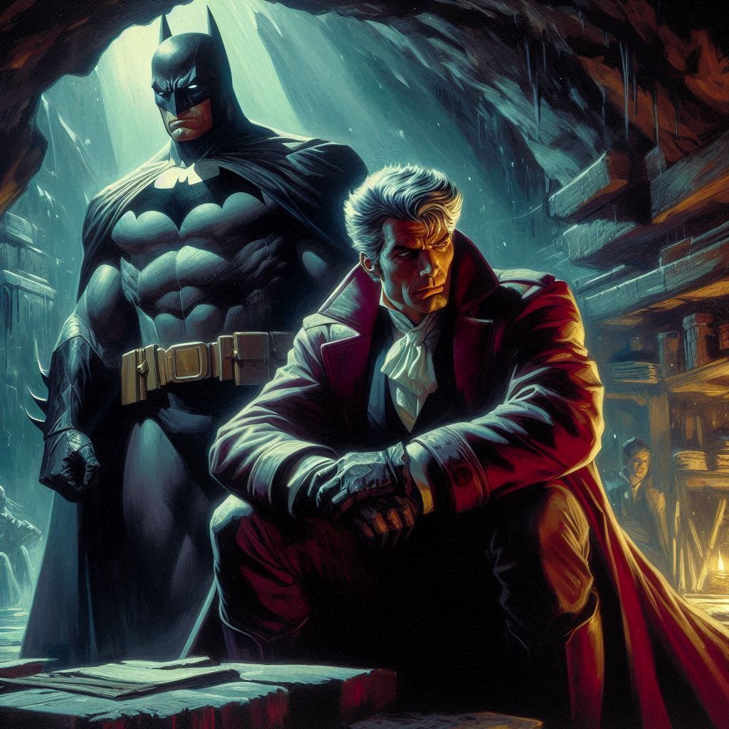 Batman convincing Jason Blood that Etrigan needs to make an ...