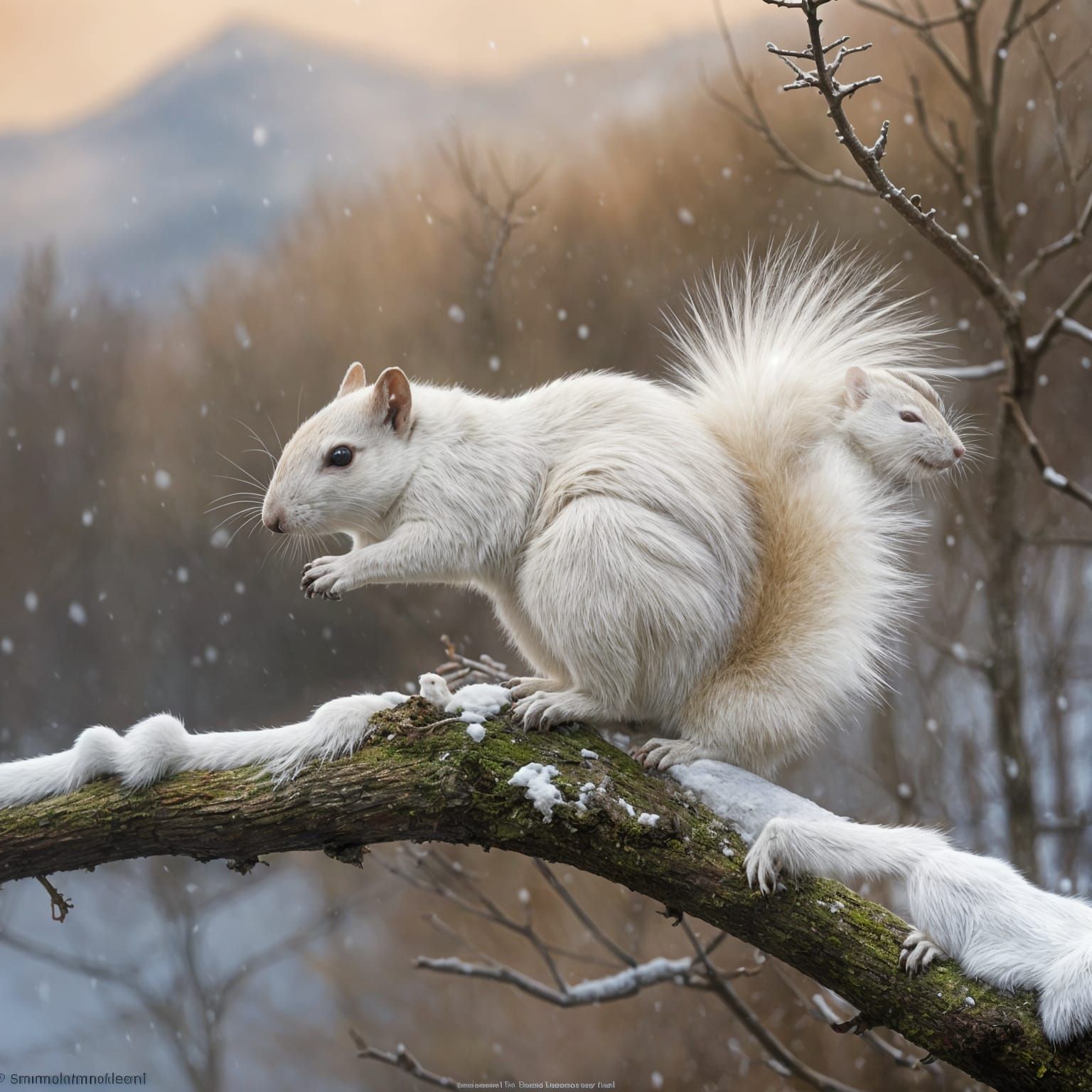 Winter Squirrel in Cinematic Style