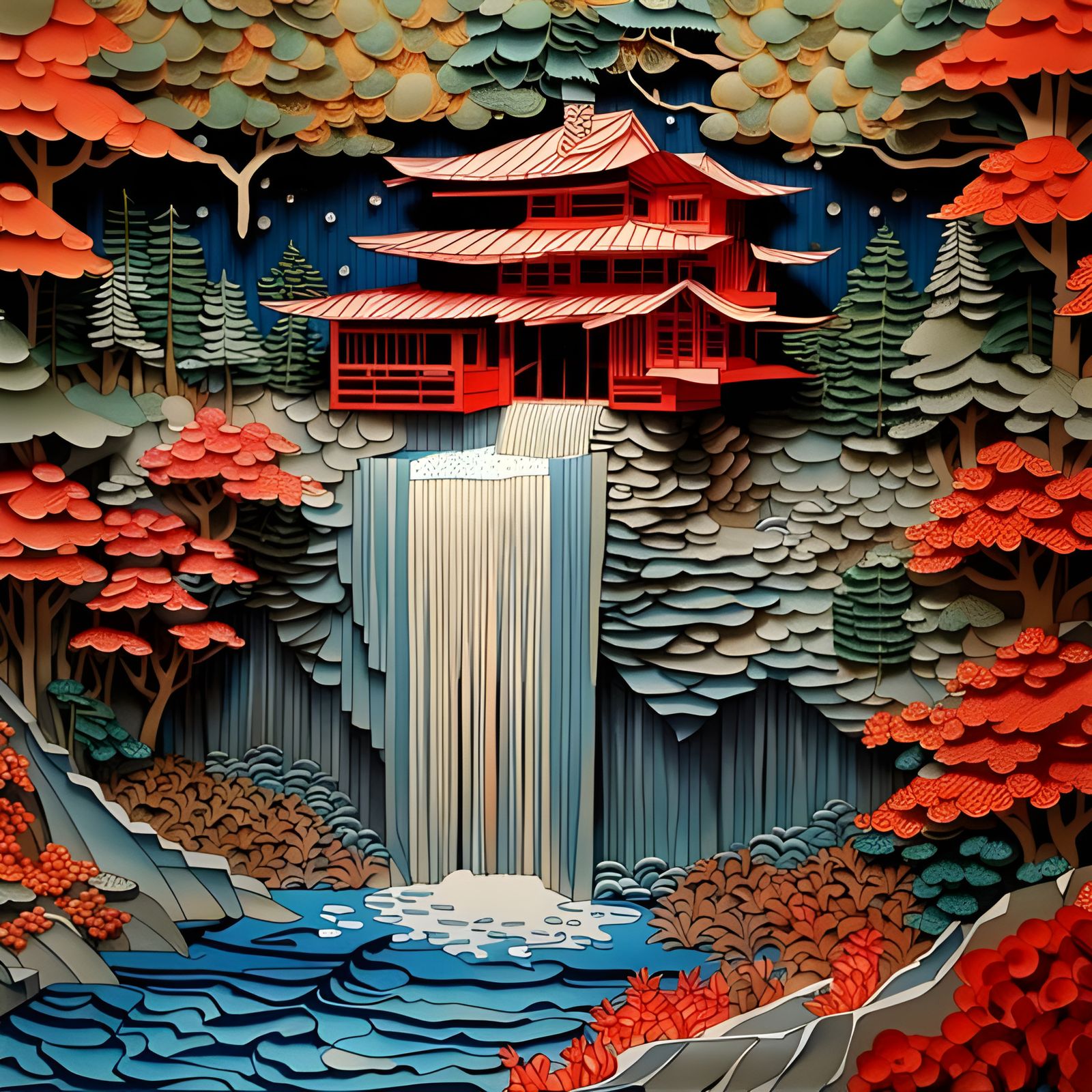 FALLING WATER, FRANK LLOYD