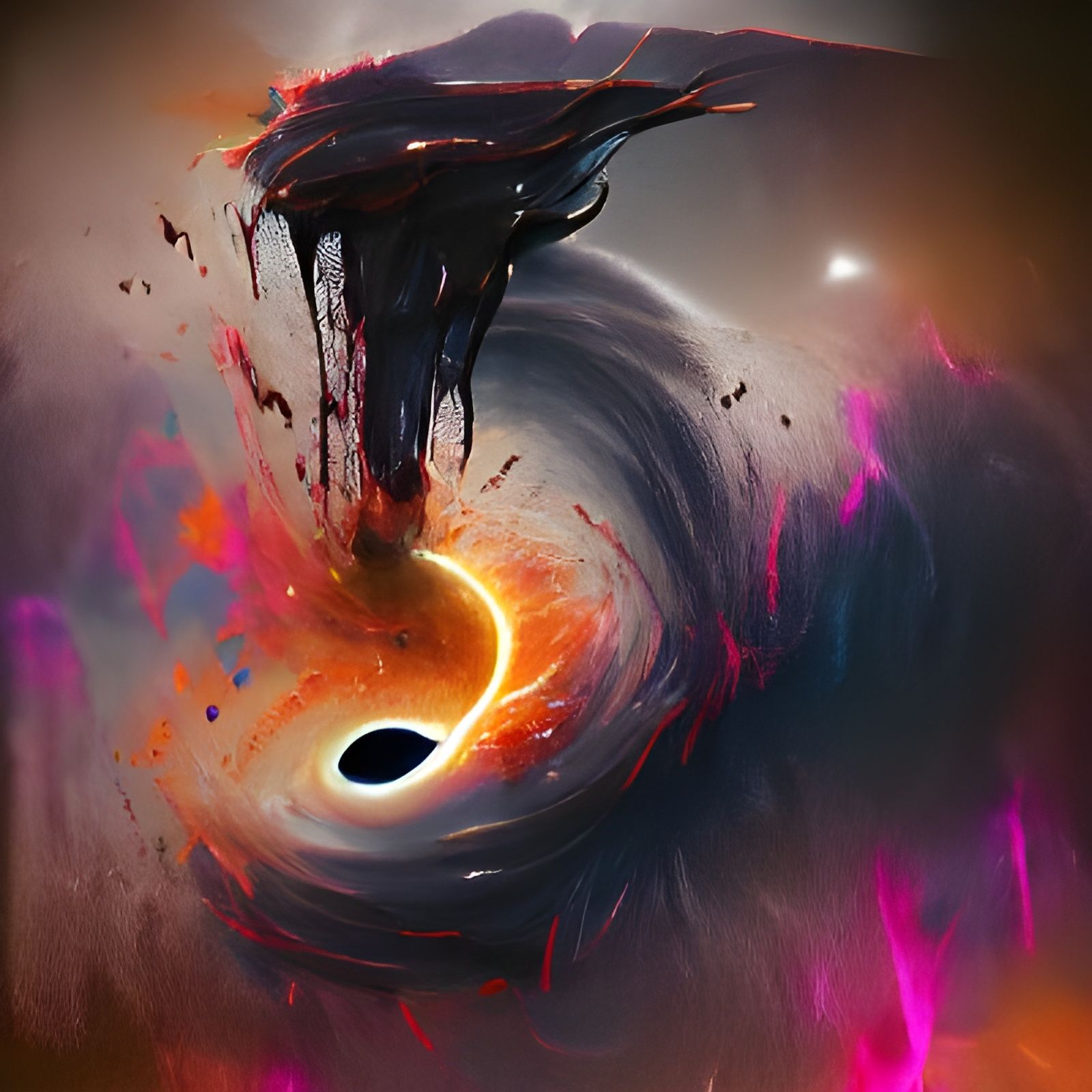 black hole impacts to another black hole