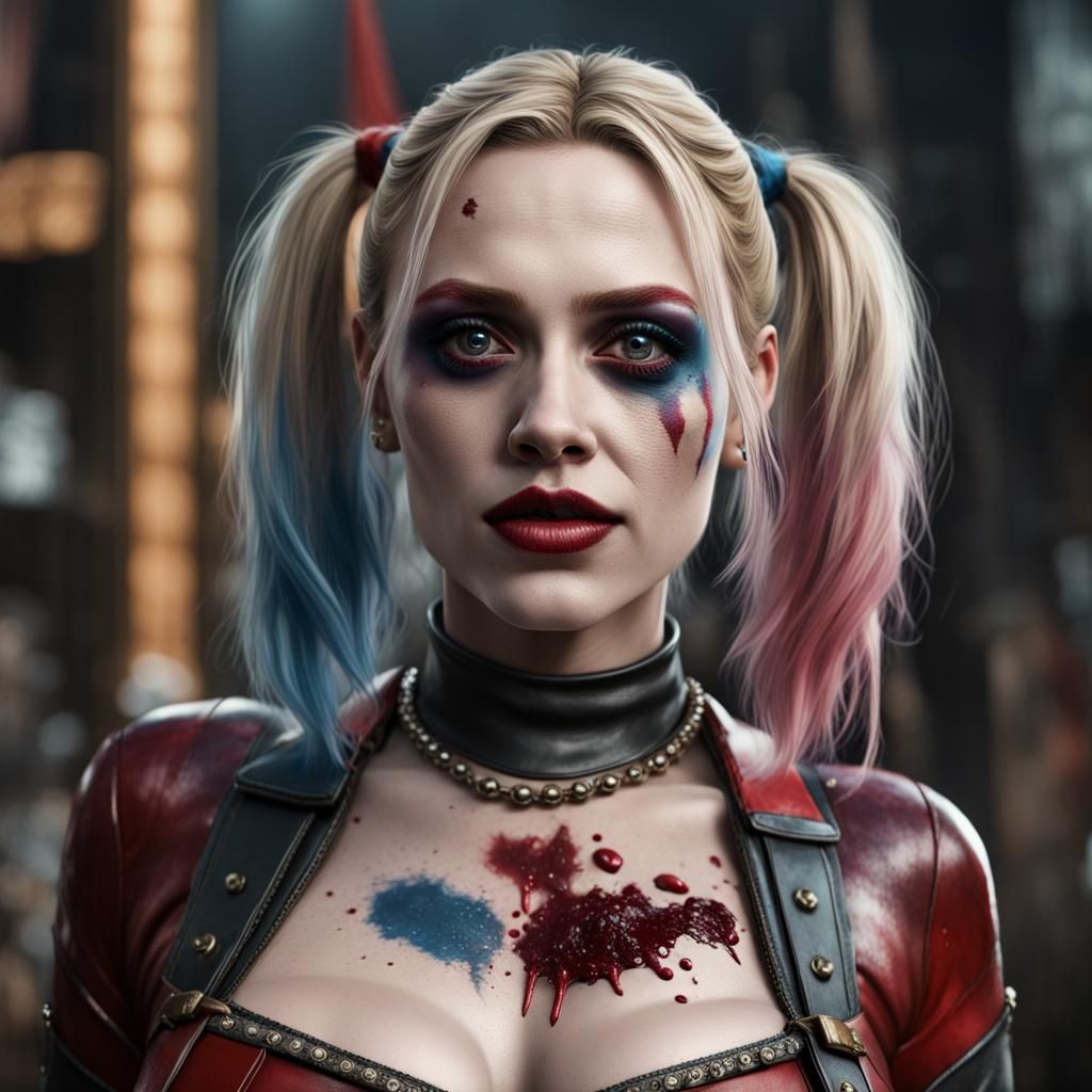 Elizabeth Olsen Harley Quinn - AI Generated Artwork - NightCafe Creator