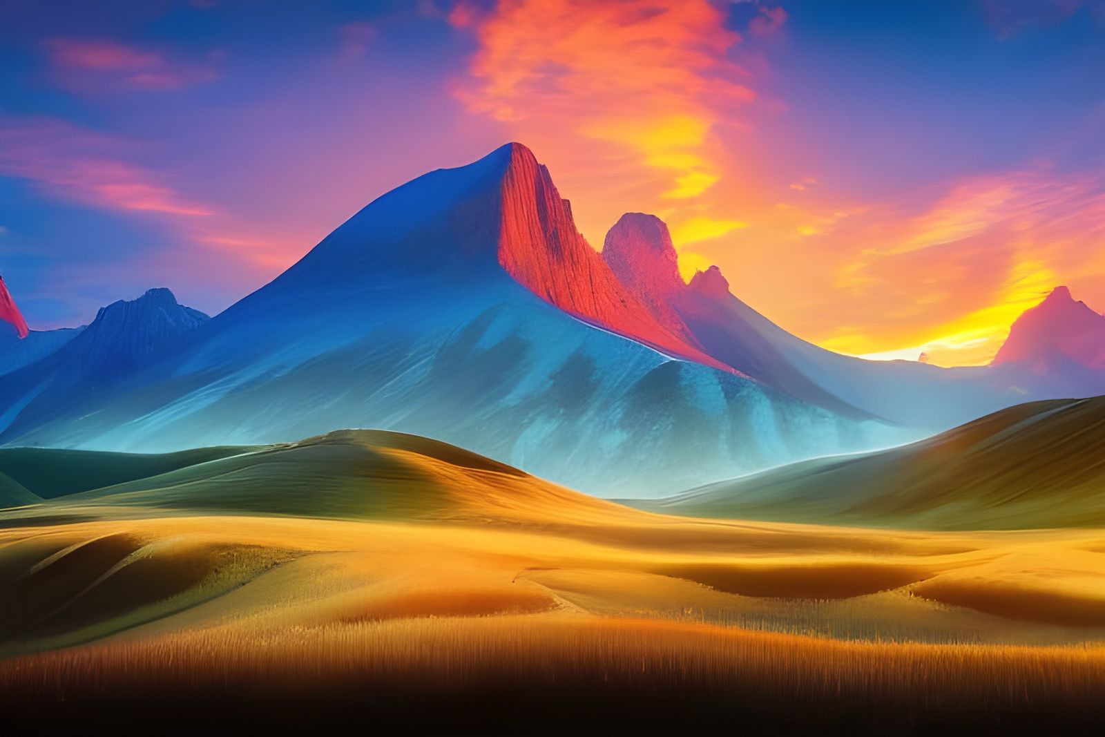 Mountains of an Alternate Reality   by @Lady Bluejayy