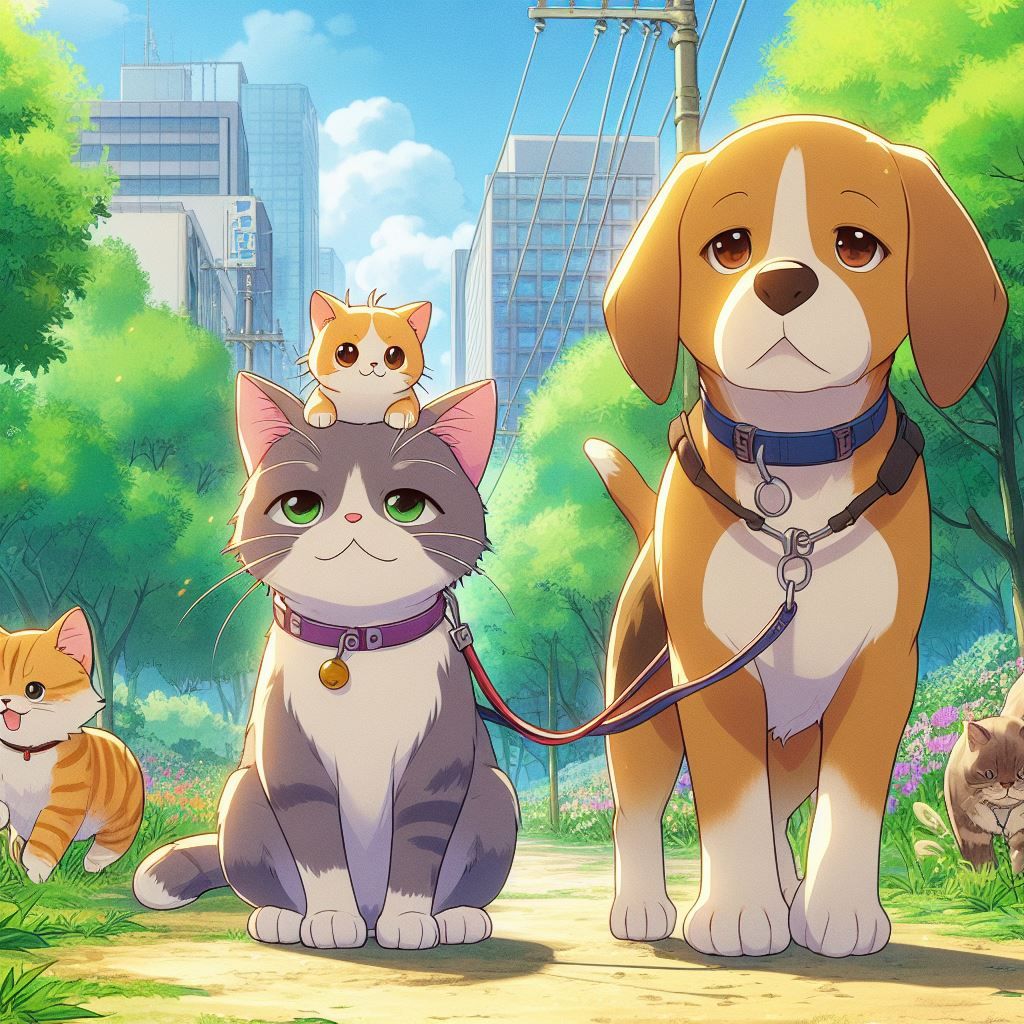 Dogs and cats living together