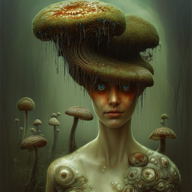 Fungi Girl 4393 - AI Generated Artwork - NightCafe Creator