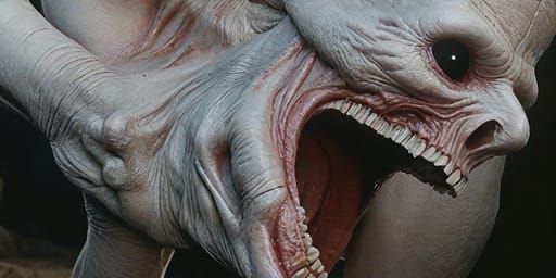 Very creepy fictional fantasy horror art creation of the underground well boss enemy hand monster from the legend of Zel...