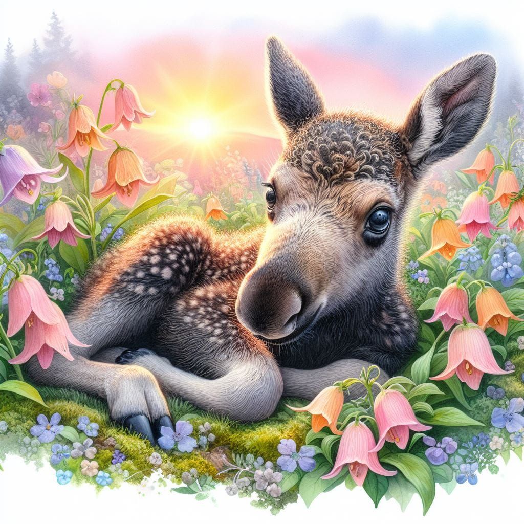 The Little Moose at Sunrise