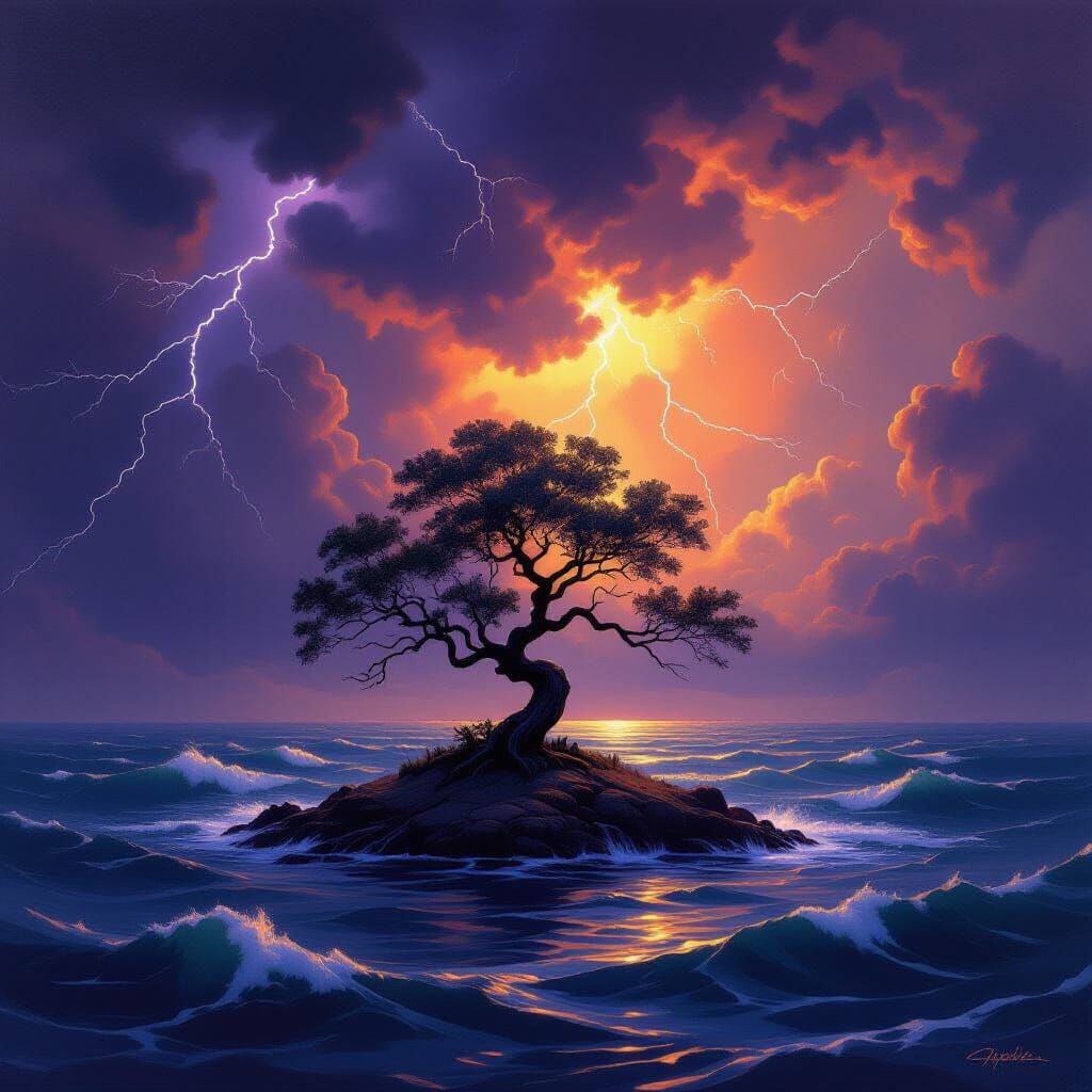 An Island Unto Myself   by @Divine Weirdo Arts