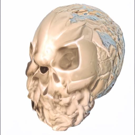 A human skull rendered in LumenRT