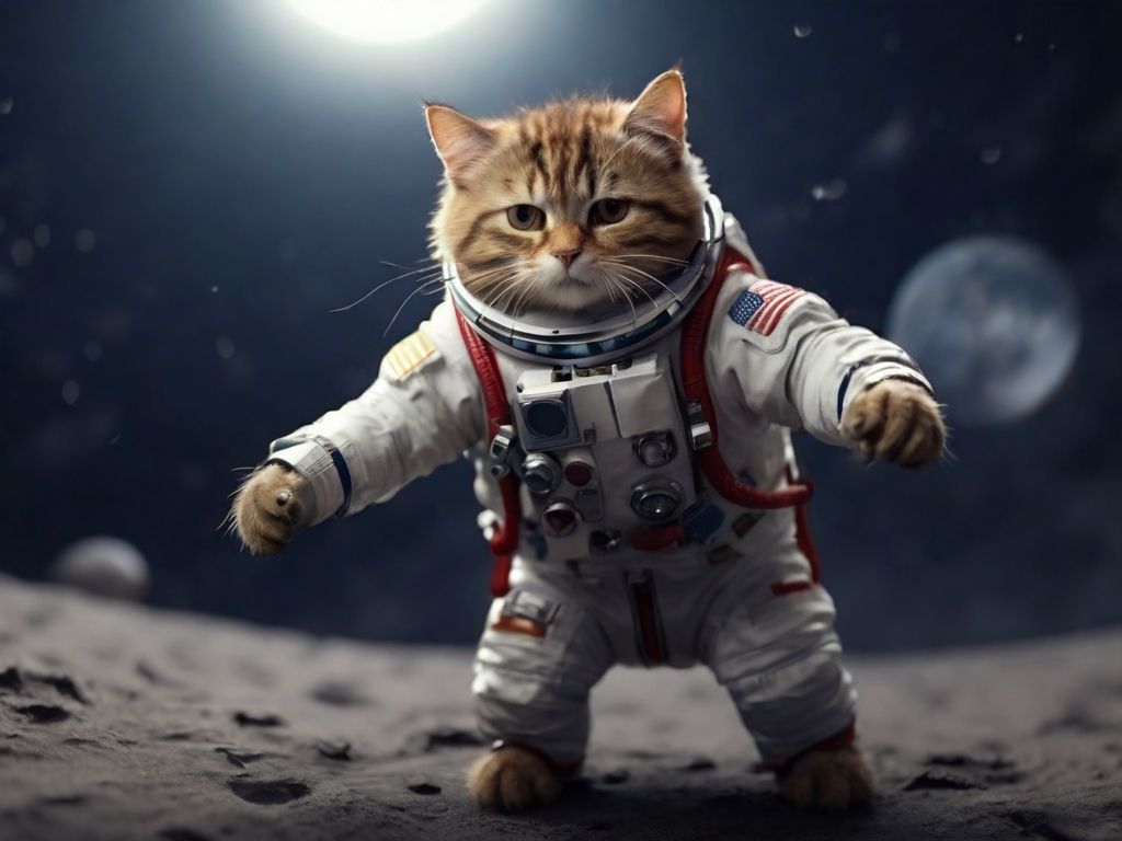 Cat on the moon