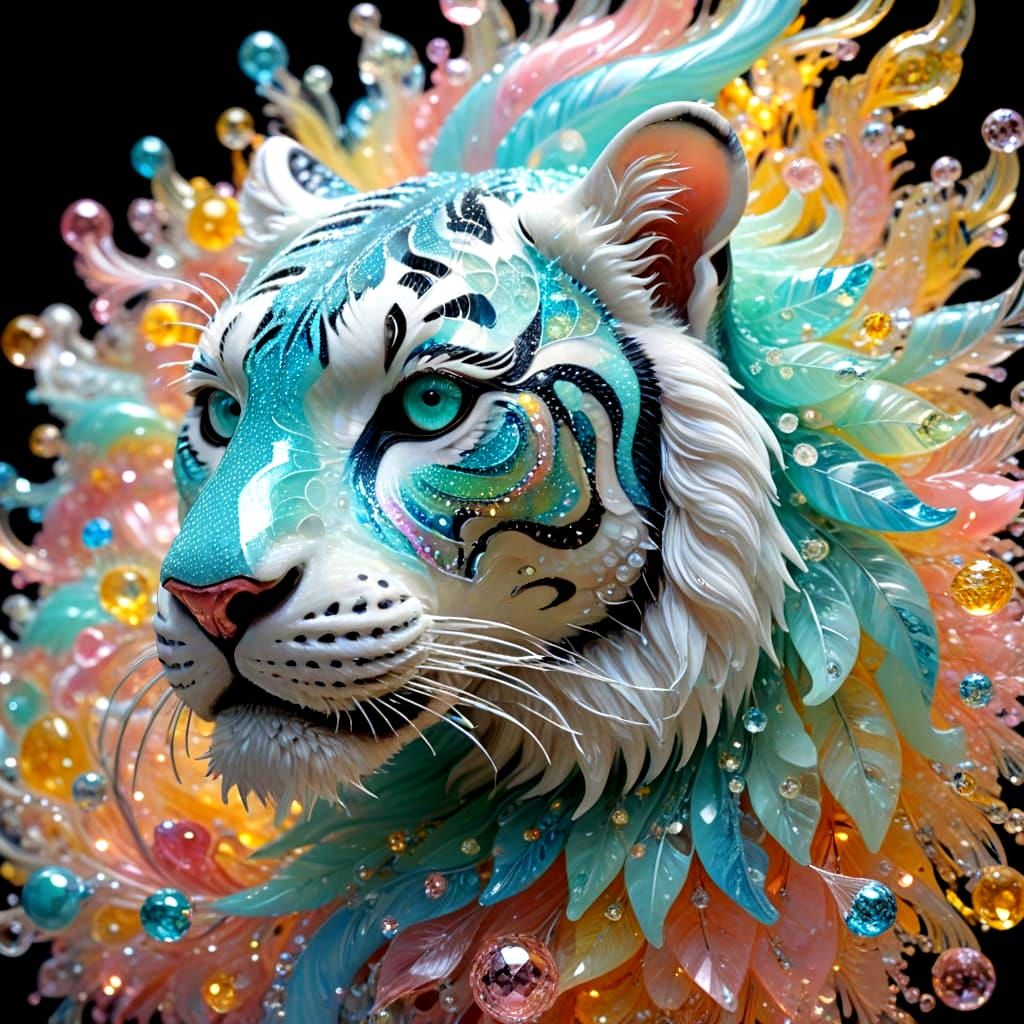 The murano glass tiger  by @N-Irene