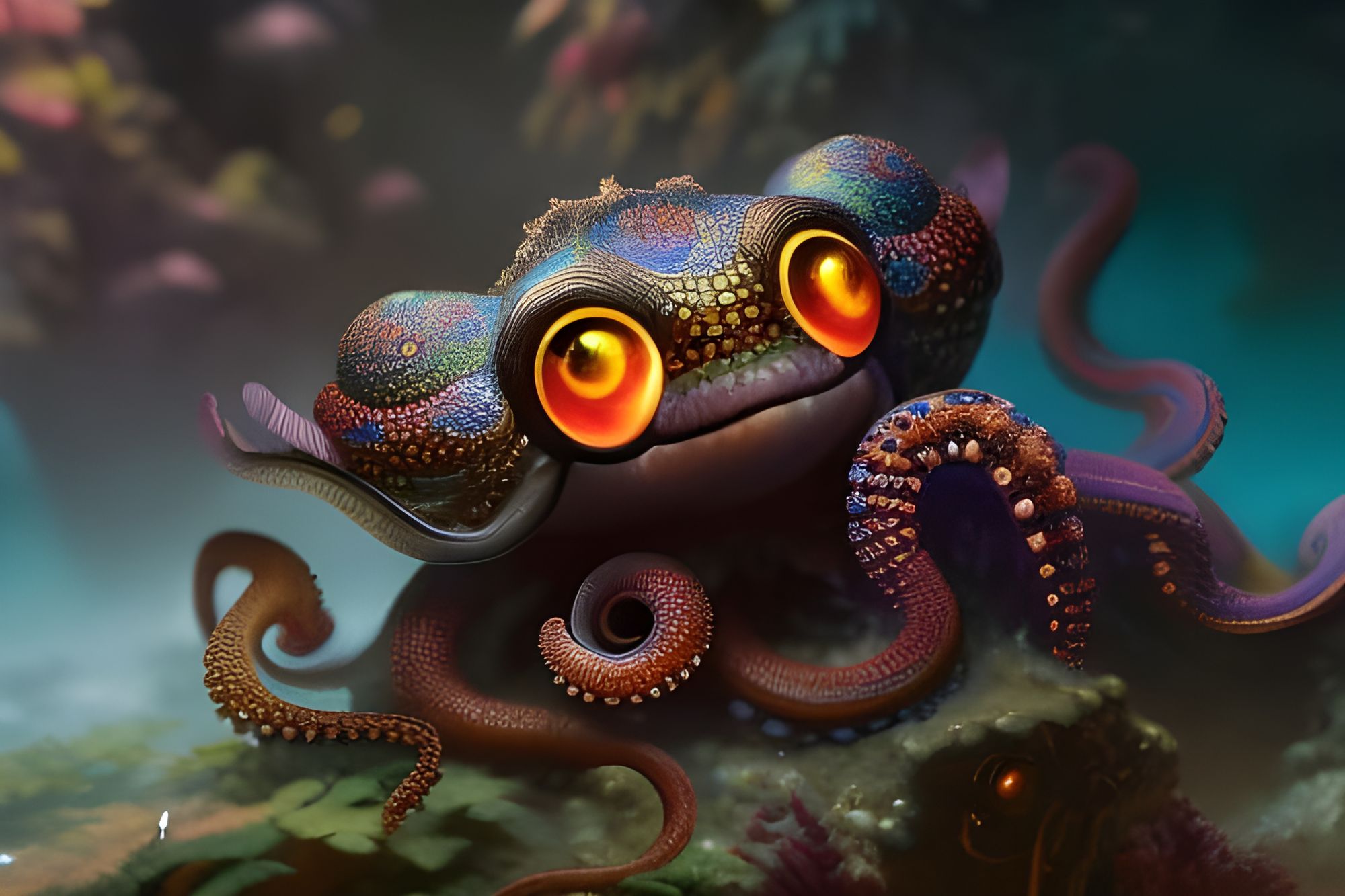 super cute baby kraken : r/nightcafe